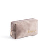 Women'S All Seasons Velvet Cloth Letter Fashion Zipper Cosmetic Bag