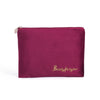 Women'S All Seasons Velvet Cloth Letter Fashion Zipper Cosmetic Bag