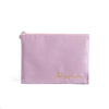 Women'S All Seasons Velvet Cloth Letter Fashion Zipper Cosmetic Bag