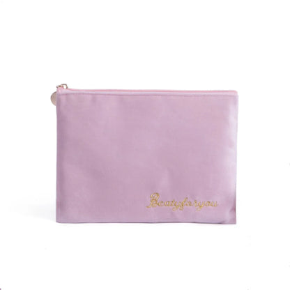 Women'S All Seasons Velvet Cloth Letter Fashion Zipper Cosmetic Bag