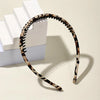 Women'S Basic Artistic Leopard Plastic Fabric Woven Belt Hair Band