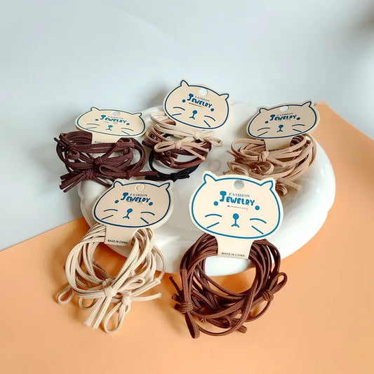 Women'S Basic Modern Style Classic Style Solid Color Cloth Elastic String Hair Tie