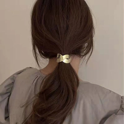 Women'S Basic Simple Style Classic Style Square Oval Iron Hair Tie