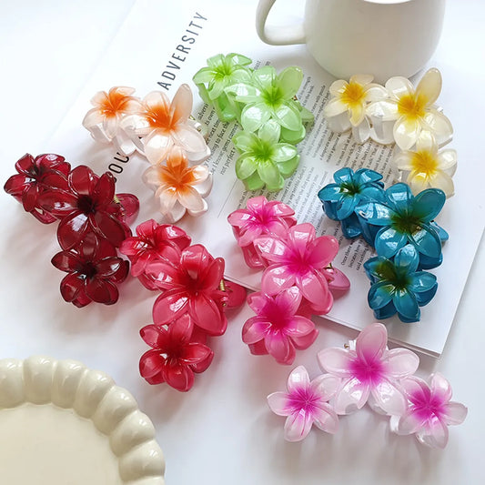 Women'S Basic Sweet Flower Plastic Flowers Hair Claws