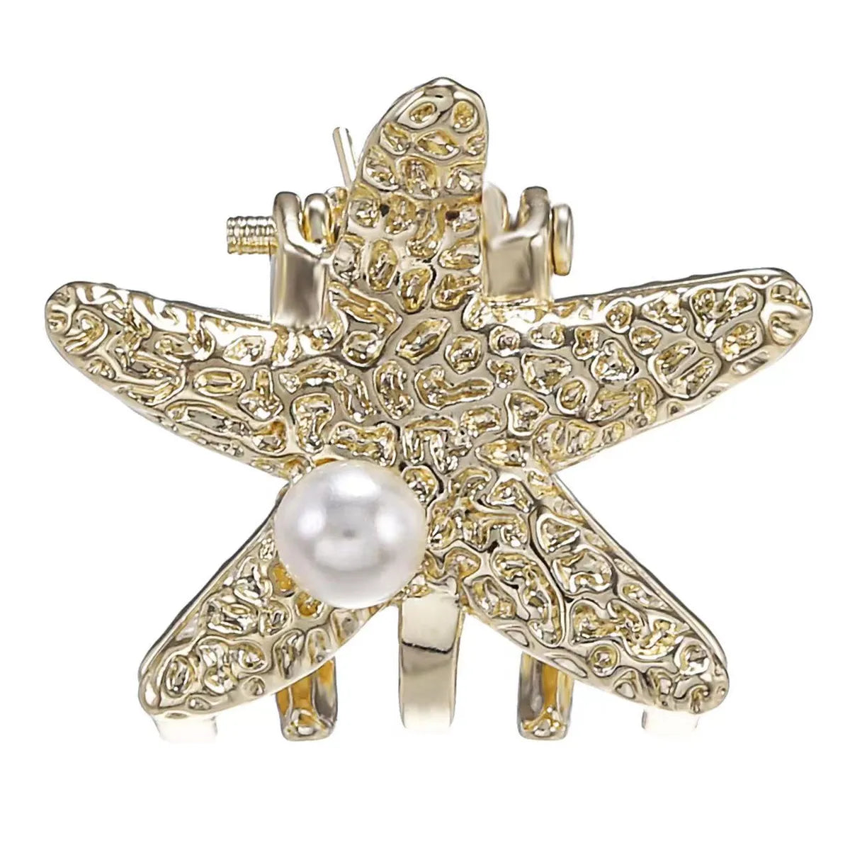 Women'S Beach Simple Style Star Shell Alloy Inlay Rhinestones Hair Clip