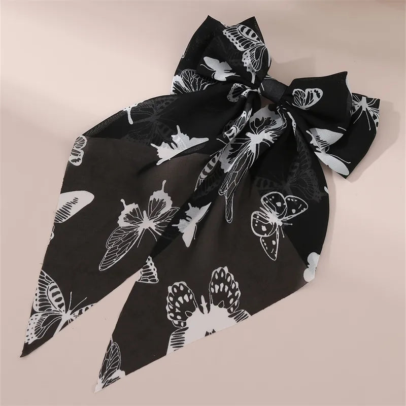 Women'S Beach Sweet Simple Style Butterfly Alloy Cloth Printing Hair Clip