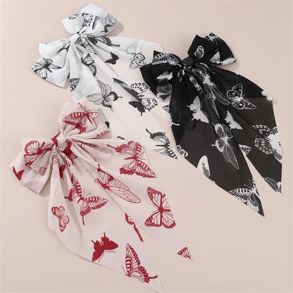 Women'S Beach Sweet Simple Style Butterfly Alloy Cloth Printing Hair Clip