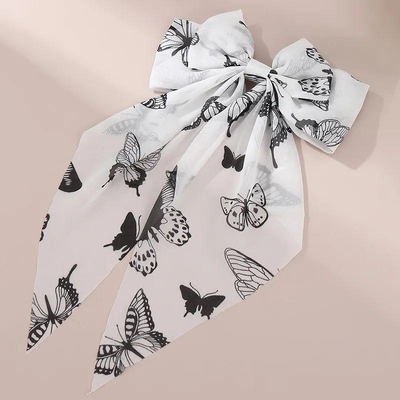 Women'S Beach Sweet Simple Style Butterfly Alloy Cloth Printing Hair Clip