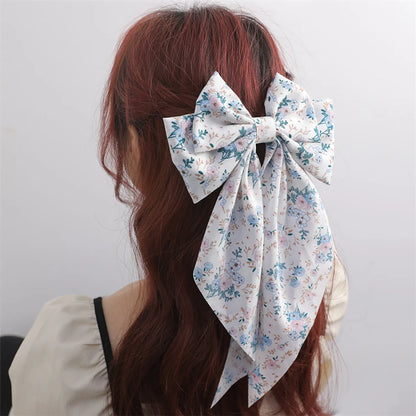 Women'S Beach Sweet Simple Style Ditsy Floral Fruit Heart Shape Alloy Cloth Printing Hair Clip