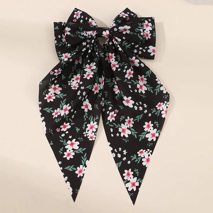 Women'S Beach Sweet Simple Style Ditsy Floral Fruit Heart Shape Alloy Cloth Printing Hair Clip