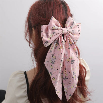 Women'S Beach Sweet Simple Style Ditsy Floral Fruit Heart Shape Alloy Cloth Printing Hair Clip