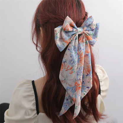 Women'S Beach Sweet Simple Style Ditsy Floral Fruit Heart Shape Alloy Cloth Printing Hair Clip