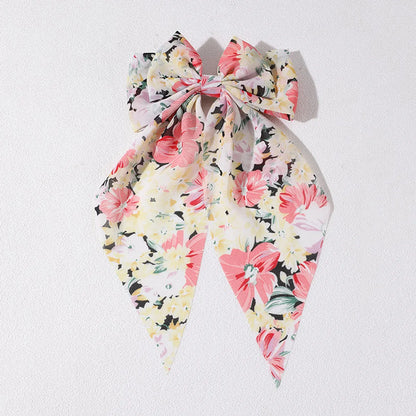 Women'S Beach Sweet Simple Style Ditsy Floral Fruit Heart Shape Alloy Cloth Printing Hair Clip