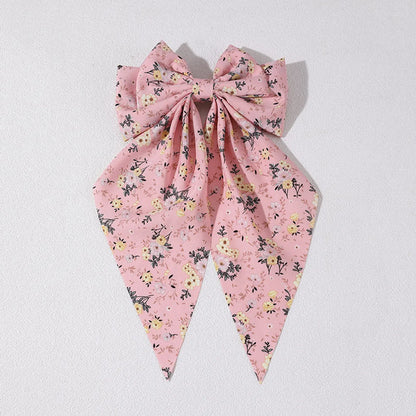 Women'S Beach Sweet Simple Style Ditsy Floral Fruit Heart Shape Alloy Cloth Printing Hair Clip