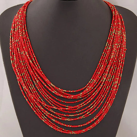 Bohemian Geometric Beaded Wholesale Necklace