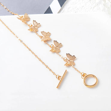 Women's Butterfly Shape Pendant Clavicle Chain Fashion Necklace