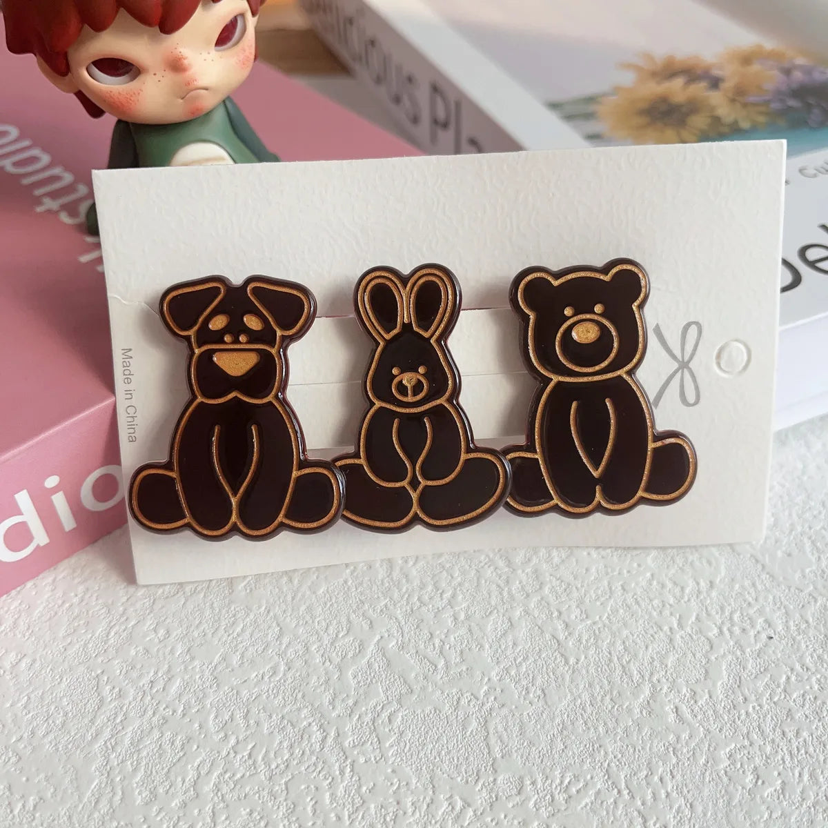 Women'S Cartoon Style Animal Acetic Acid Sheets Hair Clip