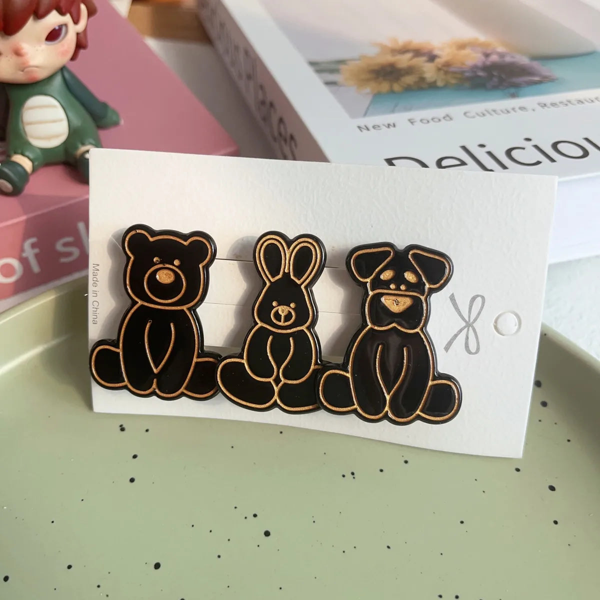 Women'S Cartoon Style Animal Acetic Acid Sheets Hair Clip