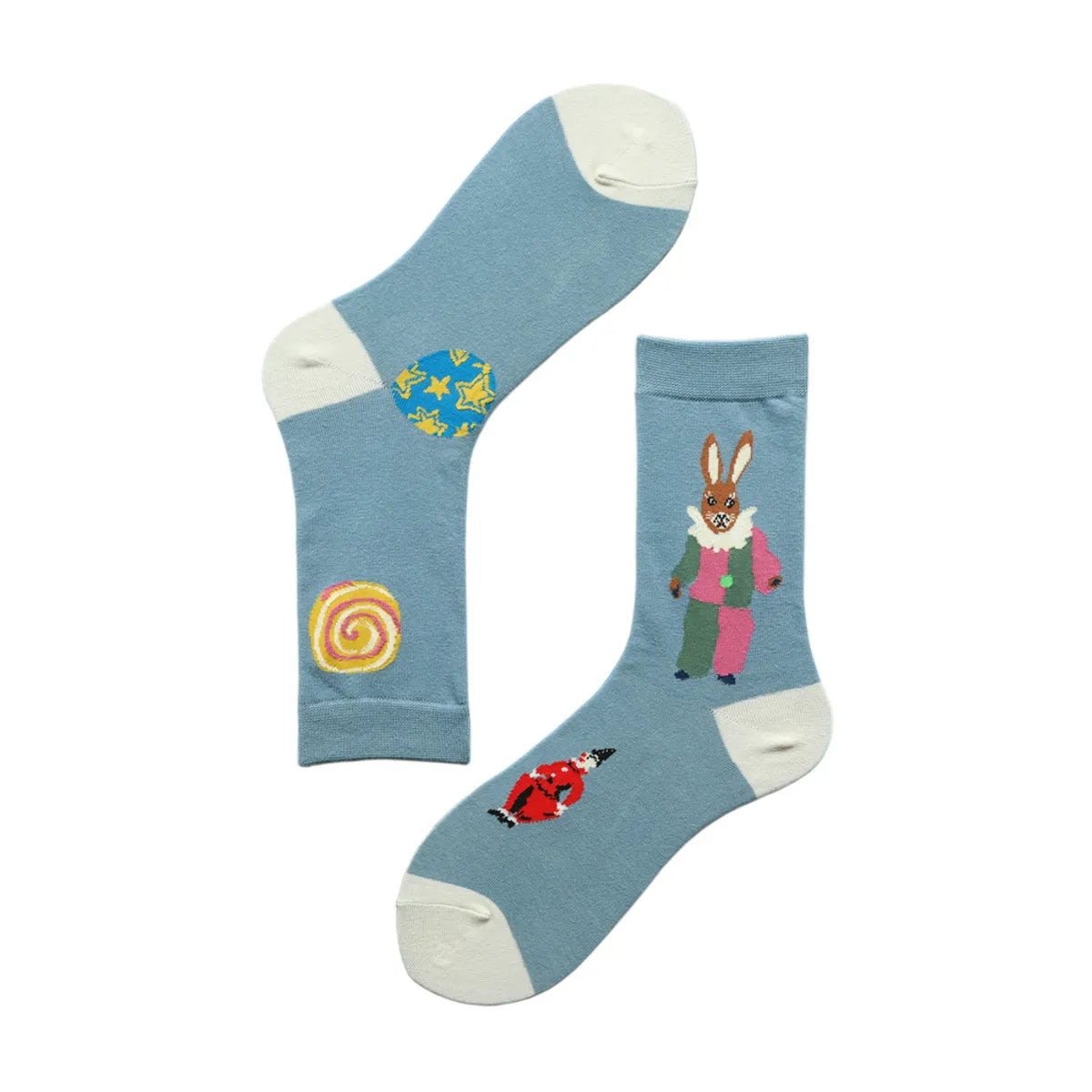 Women'S Cartoon Style Animal Color Block Cotton Ankle Socks