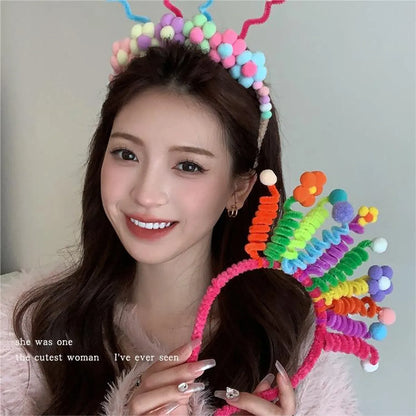 Women'S Cartoon Style Cartoon Flower Cloth Handmade Hair Band