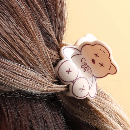 Women'S Cartoon Style Cute Bear Panda Acetic Acid Sheets Hair Claws