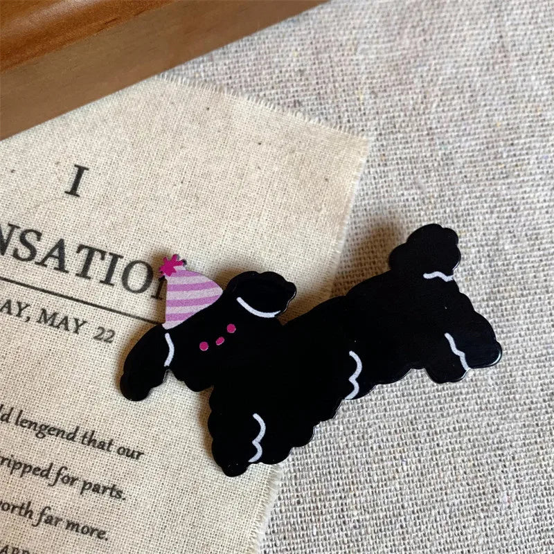 Women'S Cartoon Style Cute Dog Arylic Hair Clip