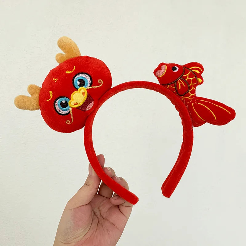 Women'S Cartoon Style Cute Fish Dragon Fabric Hair Band