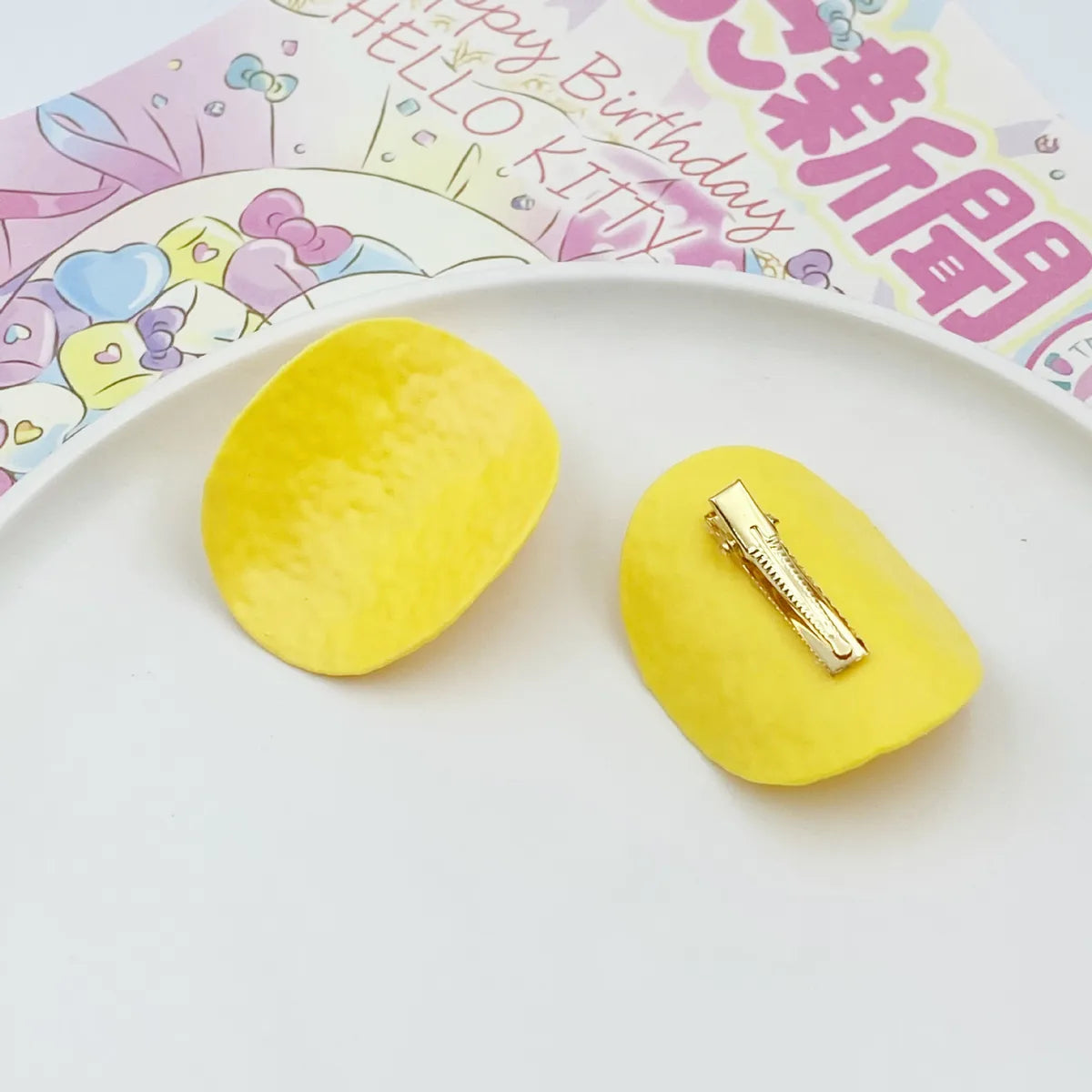 Women'S Cartoon Style Potato Chips Arylic Hair Clip