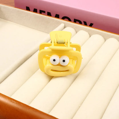 Women'S Cartoon Style Solid Color Plastic Hair Claws