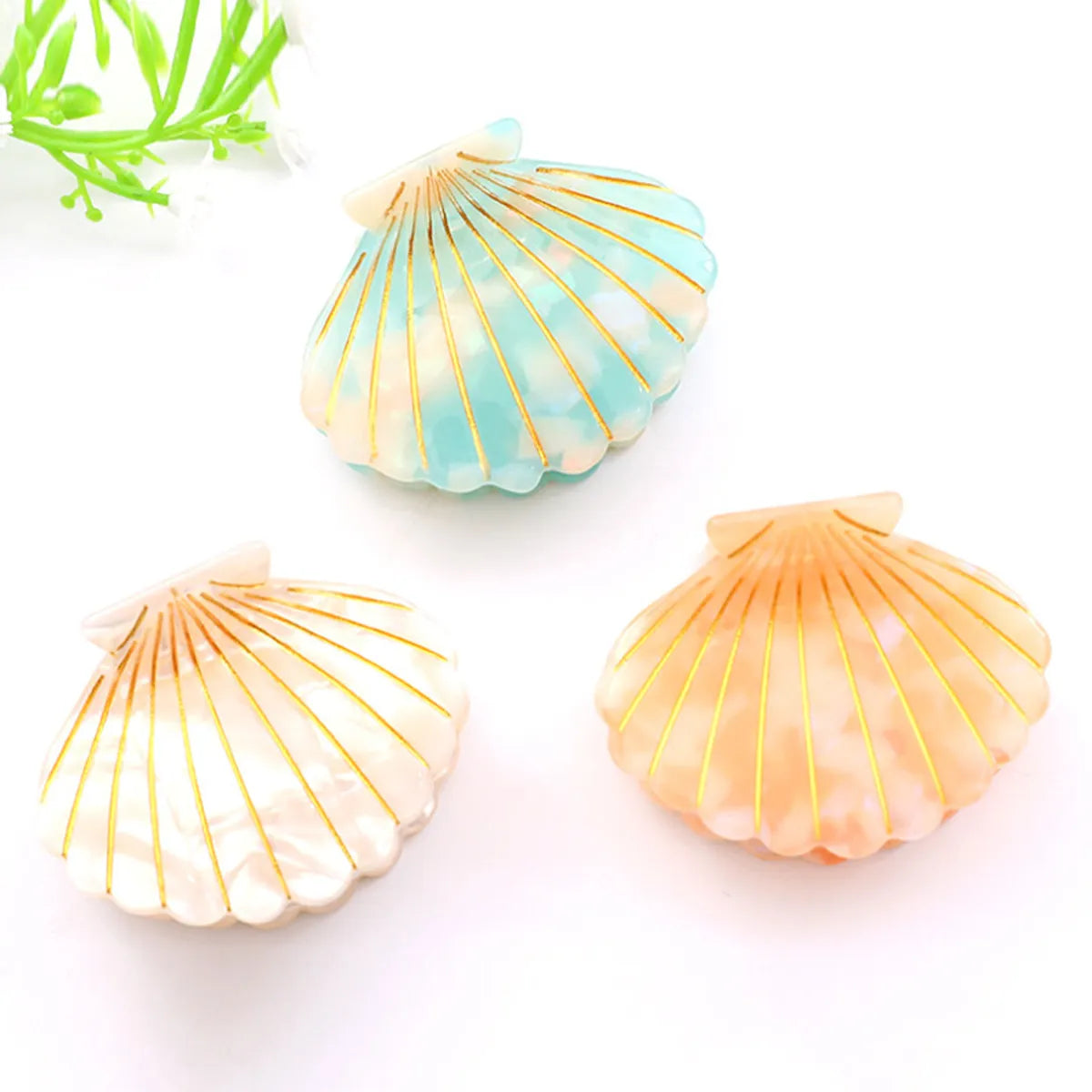 Women'S Casual Beach Shell Acetic Acid Sheets Handmade Hair Claws