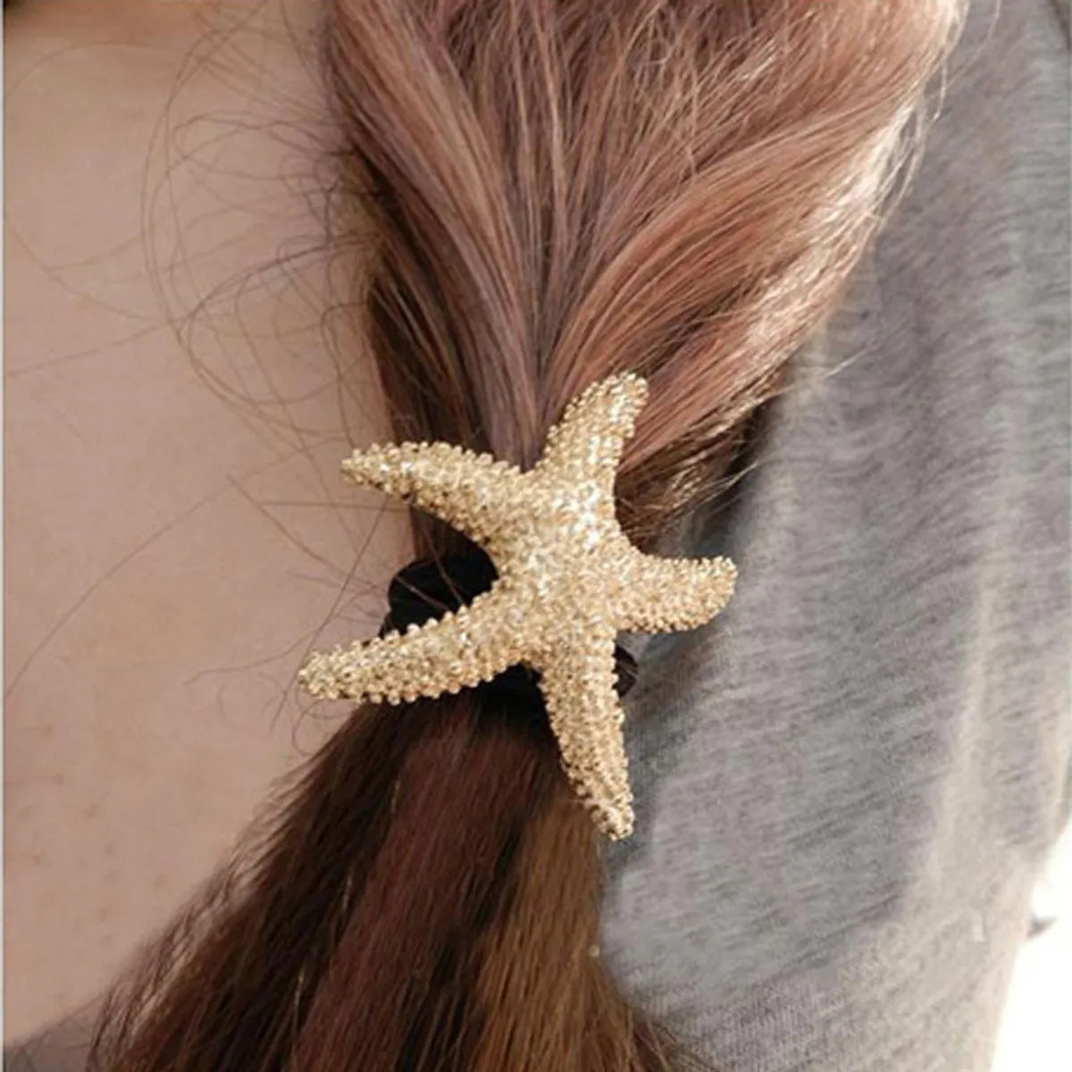 Women'S Casual Beach Simple Style Starfish Alloy Plating Hair Tie