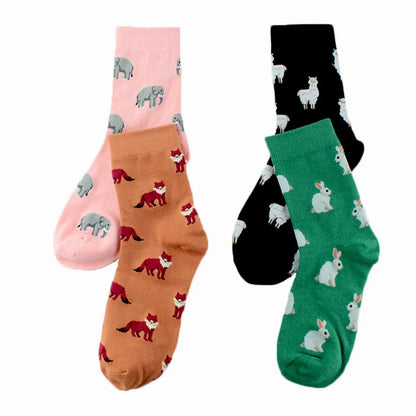 Women'S Casual Cartoon Cotton Jacquard Ankle Socks A Pair