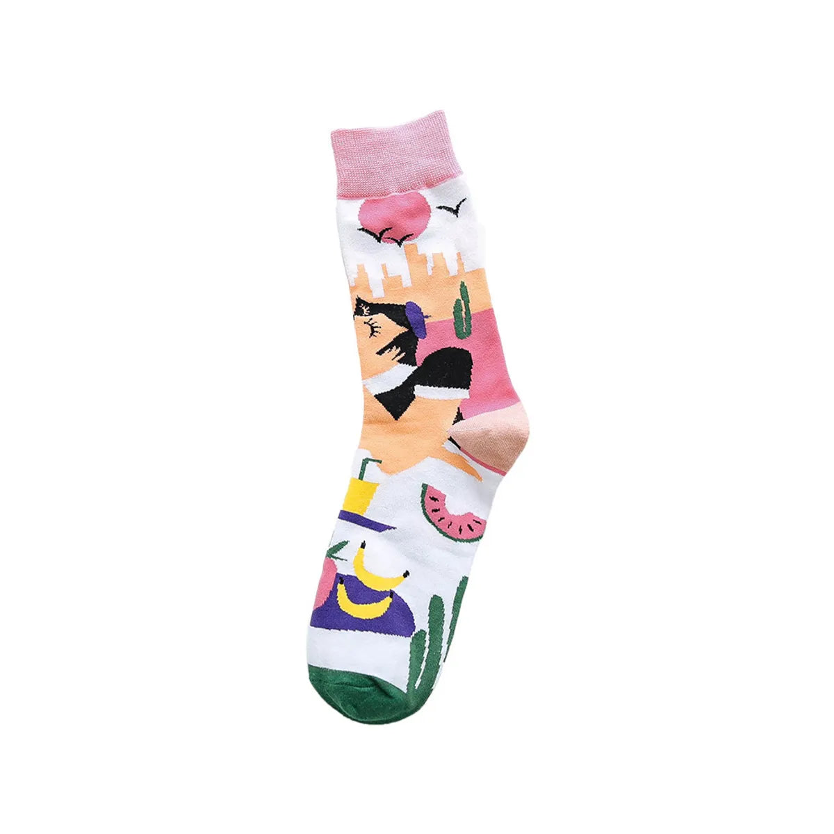 Women'S Casual Color Block Polyester Ankle Socks A Pair