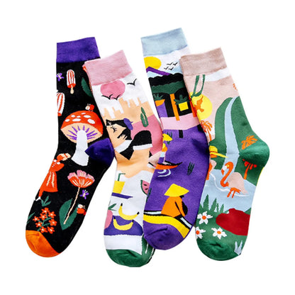 Women'S Casual Color Block Polyester Ankle Socks A Pair