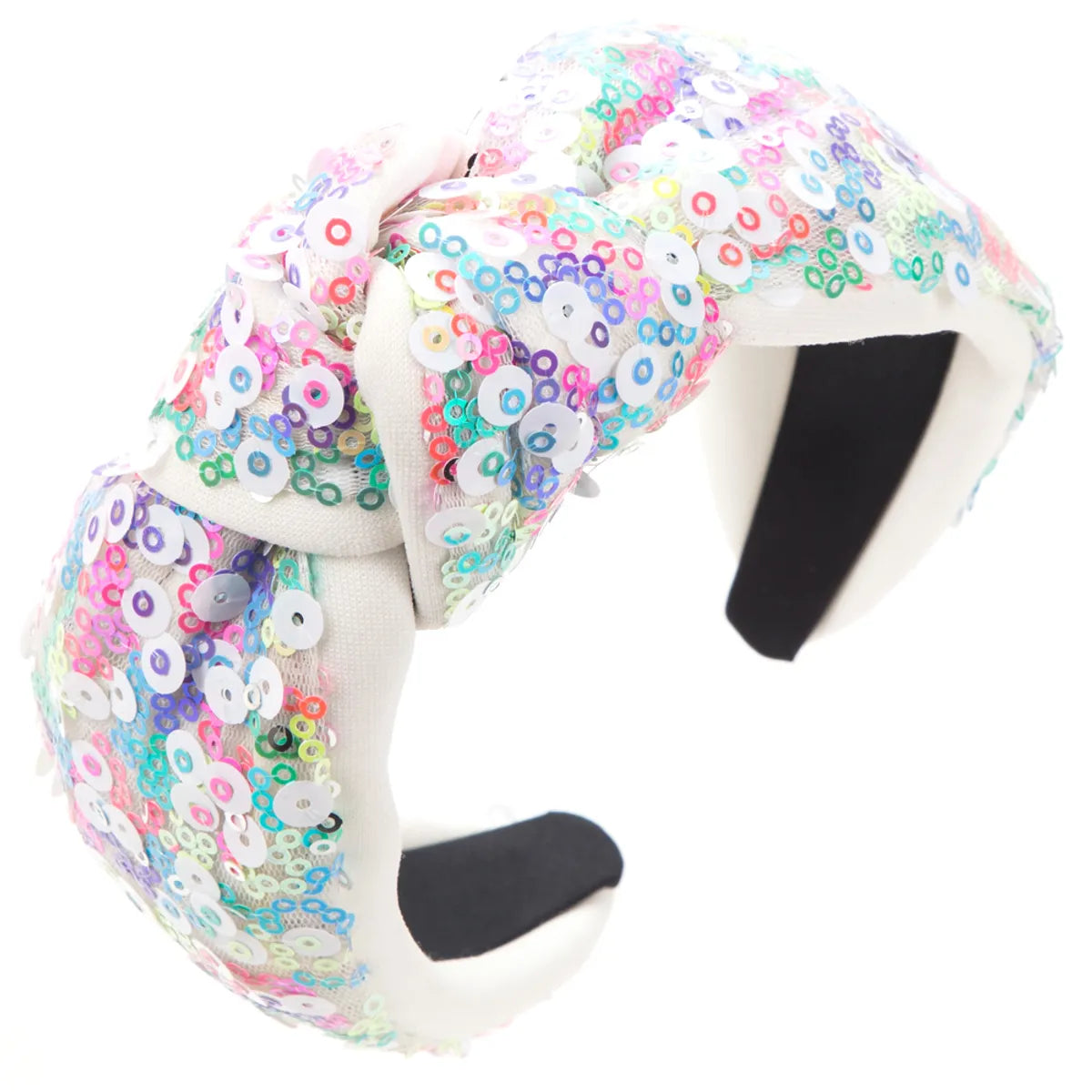 Women'S Casual Cute Sweet Flower Cloth Sequins Appliques Hair Band