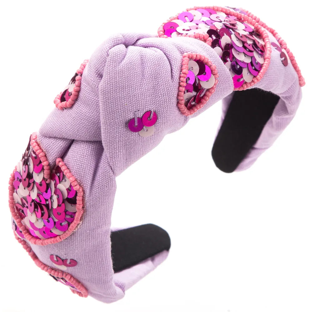 Women'S Casual Cute Sweet Letter Cloth Patchwork Hair Band