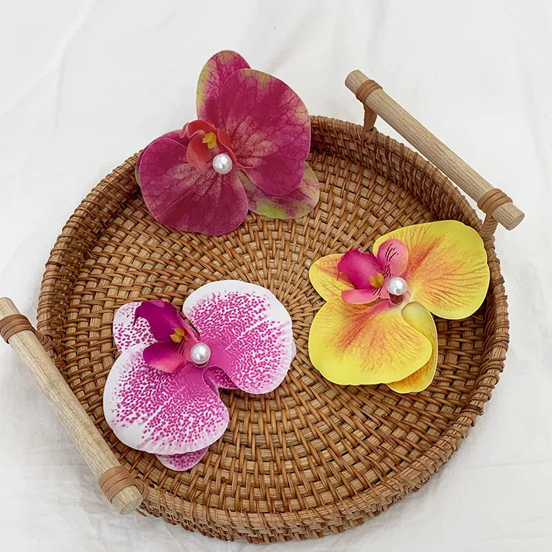 Women'S Casual Cute Tropical Flower Plastic Hair Clip