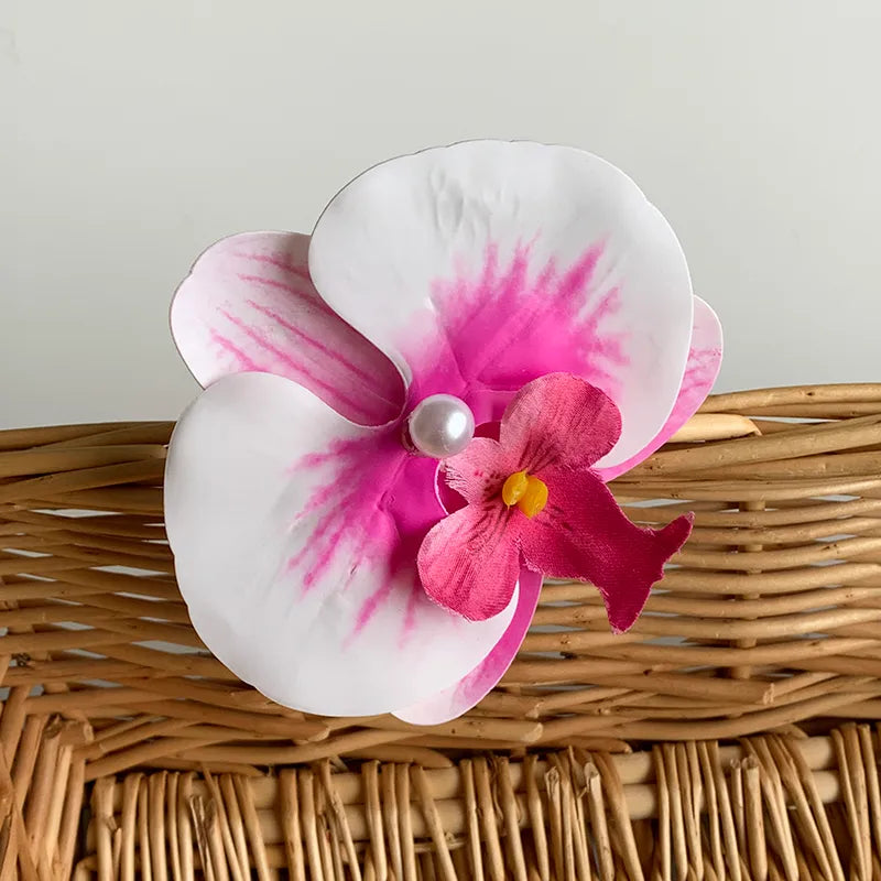 Women'S Casual Cute Tropical Flower Plastic Hair Clip