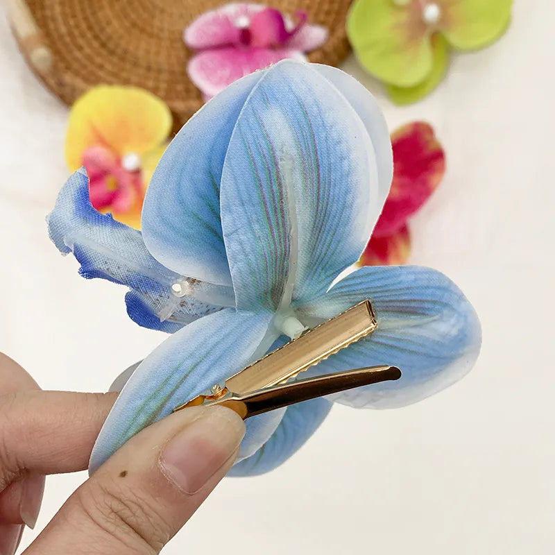 Women'S Casual Cute Tropical Flower Plastic Hair Clip