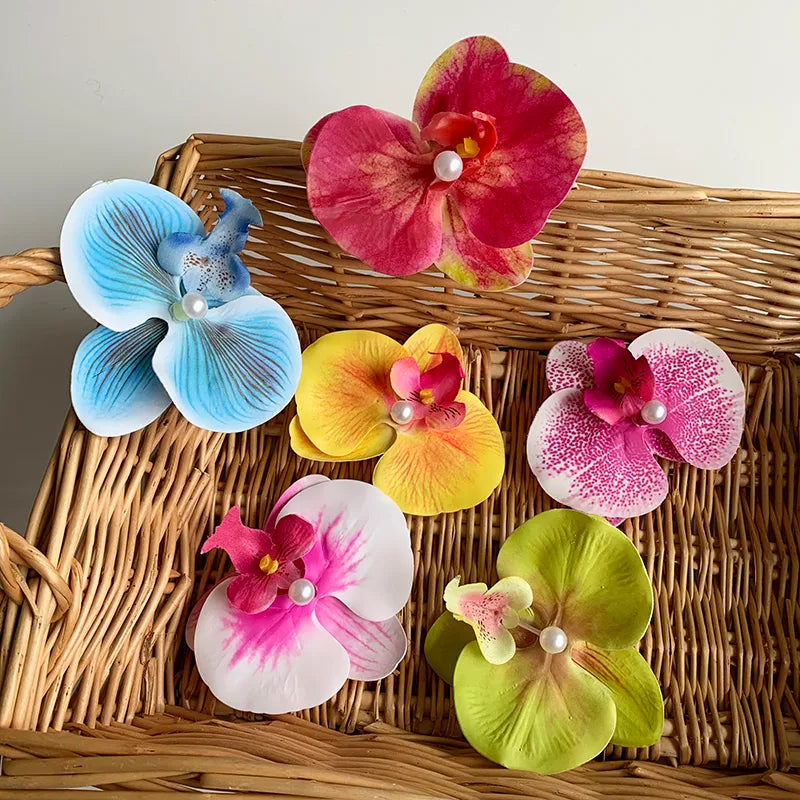 Women'S Casual Cute Tropical Flower Plastic Hair Clip