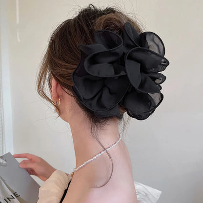 Women'S Casual Elegant Flower Cloth Hair Claws