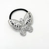 Women'S Casual Elegant Sweet Butterfly Alloy Elastic Band Hollow Out Hair Tie