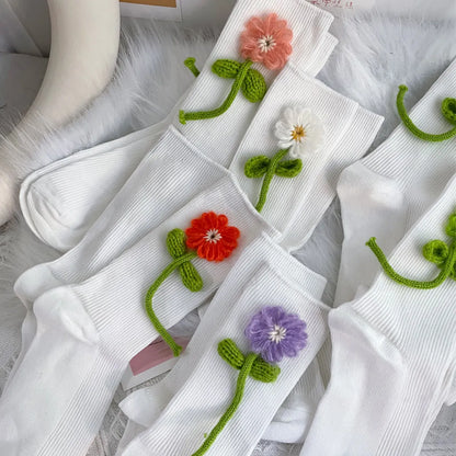 Women'S Casual Flower Cotton Ankle Socks A Pair