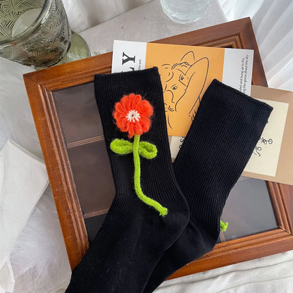 Women'S Casual Flower Cotton Ankle Socks A Pair