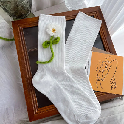 Women'S Casual Flower Cotton Ankle Socks A Pair