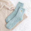 Women'S Casual Heart Shape Coral Fleece Crew Socks