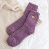 Women'S Casual Heart Shape Coral Fleece Crew Socks