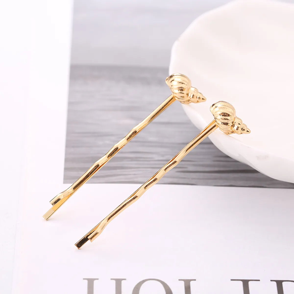 Women'S Casual Marine Style Star Shell Alloy Enamel Hair Clip