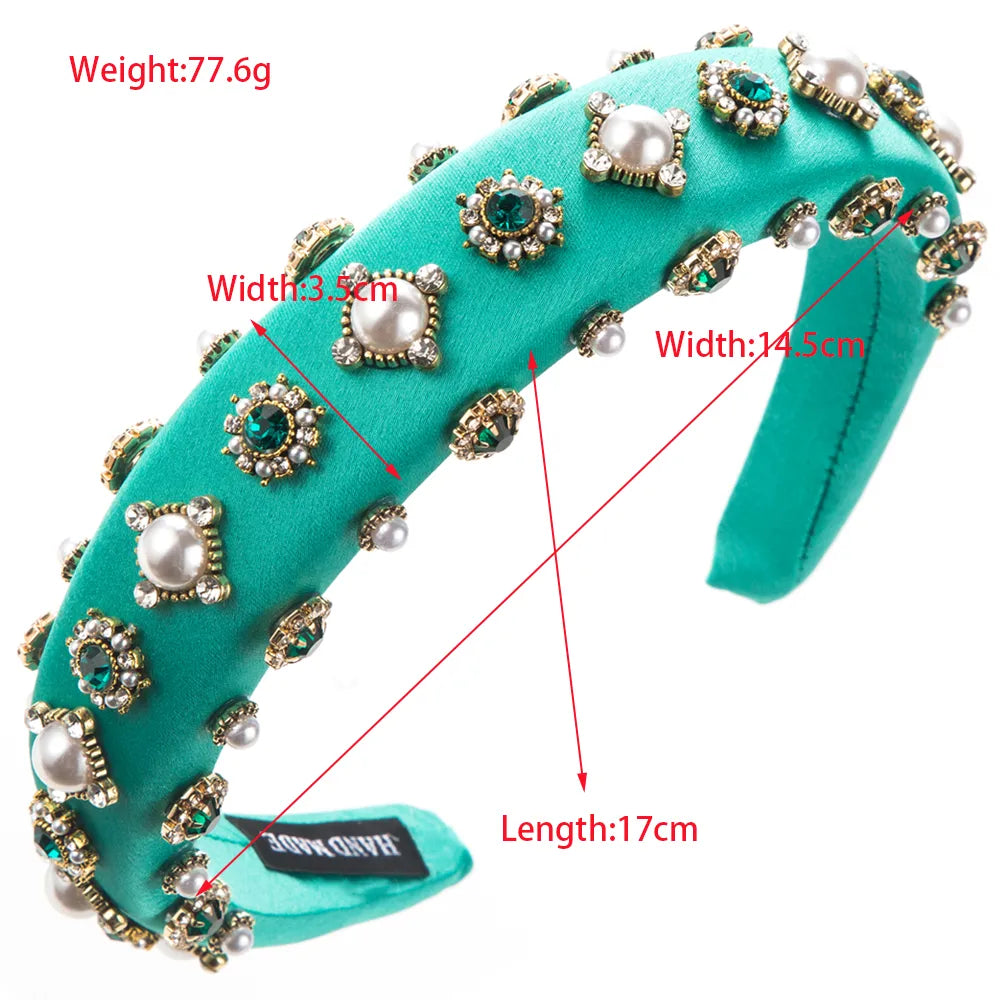 Women'S Casual Modern Style Classic Style Round Alloy Inlay Rhinestones Pearl Hair Band