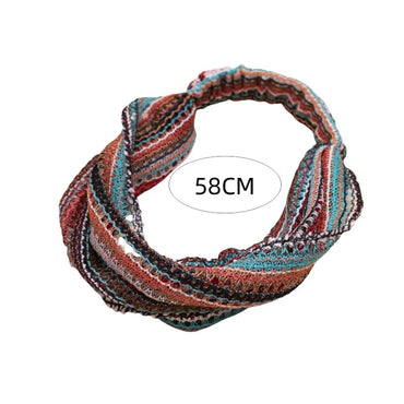 Women'S Casual Retro Stripe Cloth Printing Hair Band